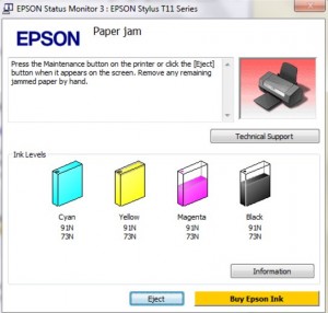 paper jam epson printer